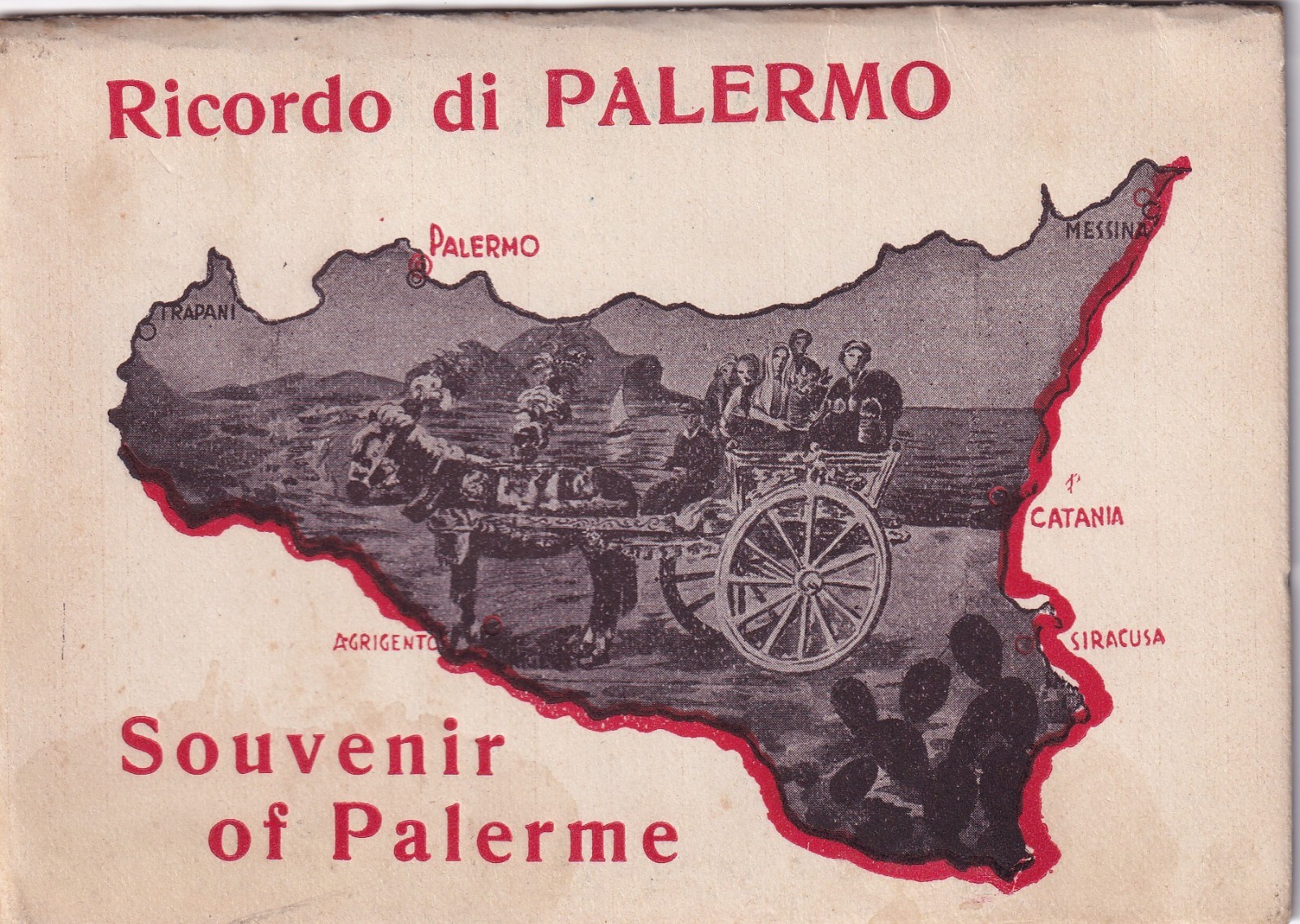 1944 WWII Palermo Sicily Italy Souvenir Photo Folder Allied Era Vintage