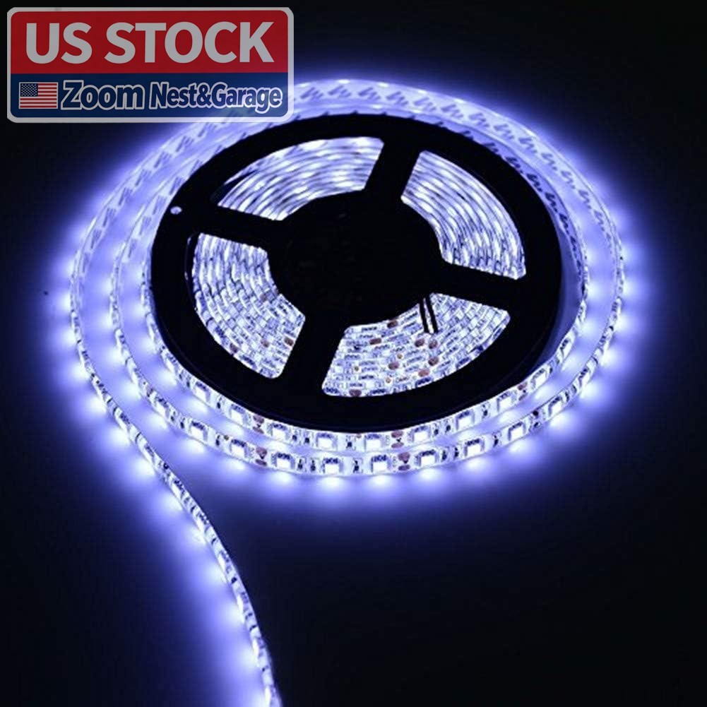 US Stock 12V SMD 5050 RGB LED Strip 300 LEDs 16.4ft Color Changing Non-WP