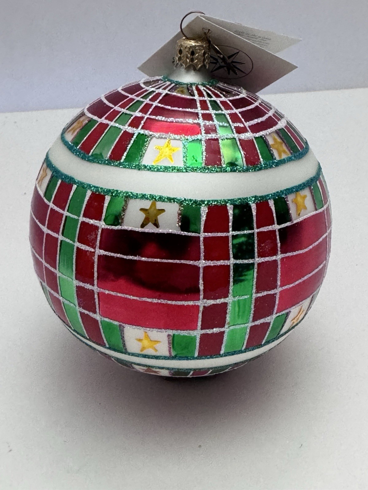 Christopher Radko Star Weaver Christmas Ornament Ball 2001 01-0061-0