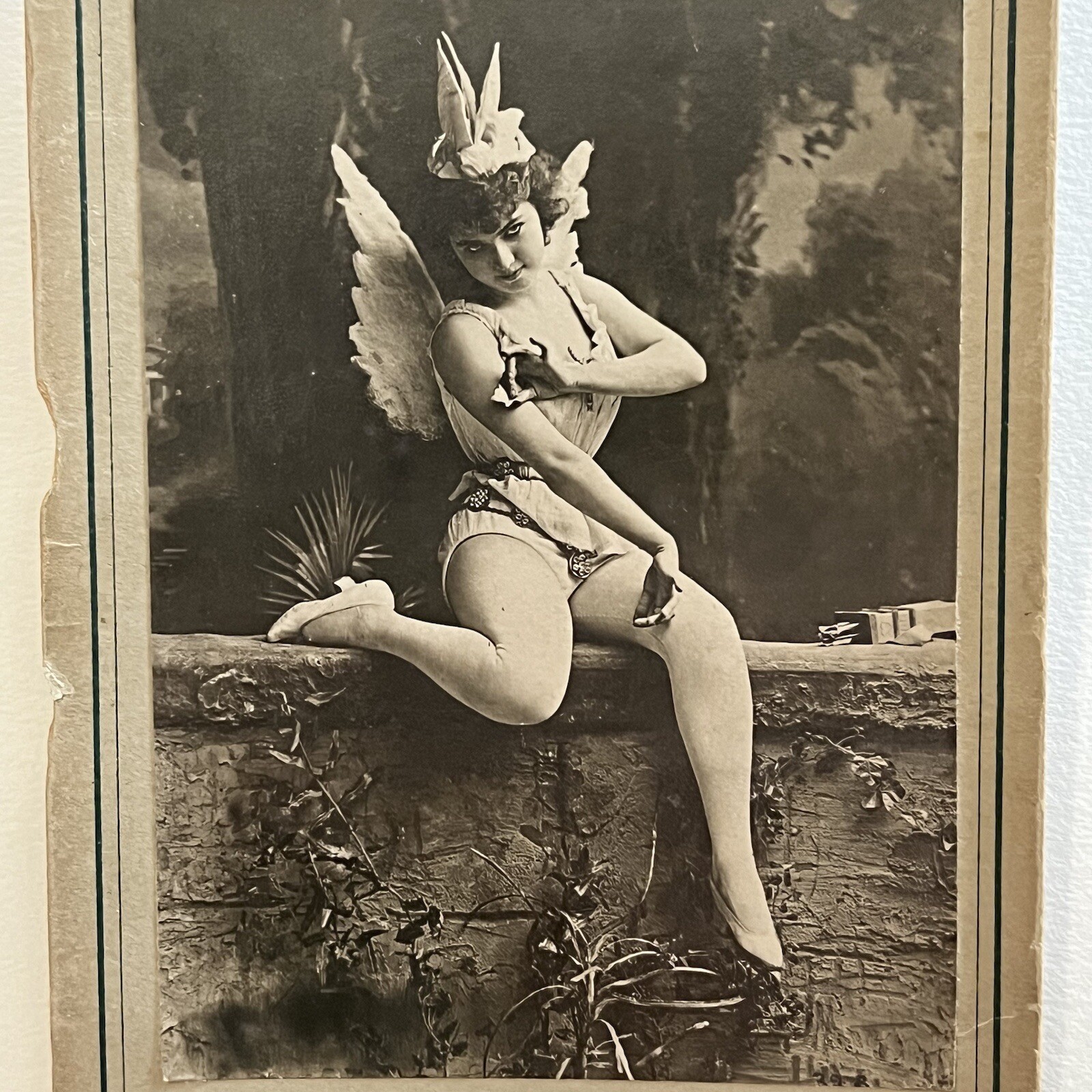 Antique Cabinet Card Photograph Beautiful Woman Actress Fannie Ward Fairy NY