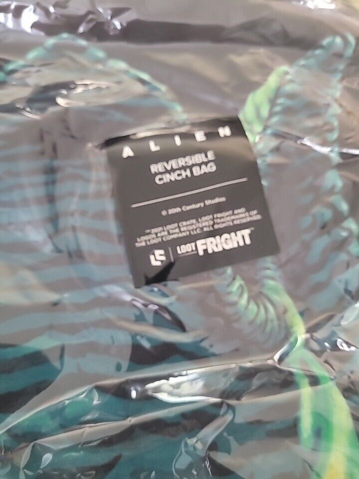 Loot Crate FRIGHT  Sci-Fi Alien  Drawstring Cinch Bag 
