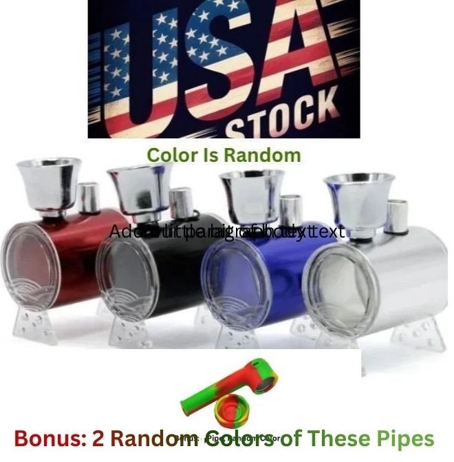 Mini Portable Water Pipe/Bong (Random Color) - Bonus FREE Pipe Included
