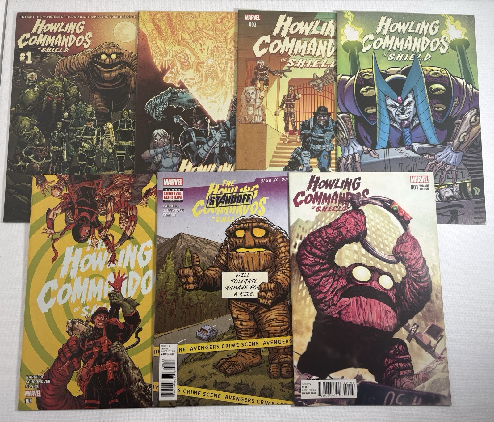 Howling Commandos Of S.H.I.E.L.D. 6-Comic Complete Set (2015-16) + Extra Variant