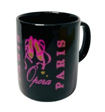 Paris Opera Kilncraft 12 oz. Coffee Tea Mug Pink on Black Ballet Shoes Very good picture