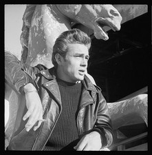 Photo:James Dean 1950s Leather Jacket Portrait Photograph Print picture