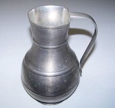 Vintage John Somers Brazil Stamped Pewter Pitcher 7.5