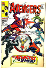 The Avengers #53 (Marvel 1968) - Avengers vs. X-Men (Mutants, Doomsday) - LOOK picture
