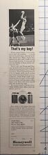Honeywell Pentax Camera Photography Basketball Sports Vintage Print Ad 1965 picture