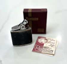 Ronson Standard Leather Wrapped Lighter Vintage Art Deco Rare UNTESTED picture