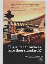 1978 Lincoln Continental Print Ad Luxury Standards picture