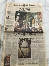 4 Vintage Y2K Newspapers Times 12/31/99  And 1/1/00, NEWSDAY USA Today picture
