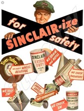 Sinclair -ize for Safety Ad Metal Sign 9