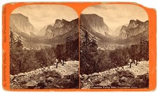 YOSEMITE STEREOVIEW - Valley from Inpiration Point - Lewis Dowe - 1880s RARE picture