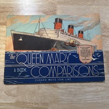 c1936 VG+ CUNARD WHITE STAR LINE QUEEN MARY 