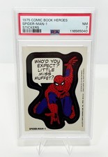 1975 Topps Marvel Comic Book Heroes Spider-Man #1 PSA 7 - Rare Tan Back picture