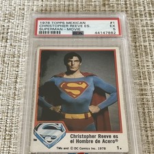 1978 Topps PSA 5Mexican Superman The Movie Mexican #1 Versión  On Spanish picture