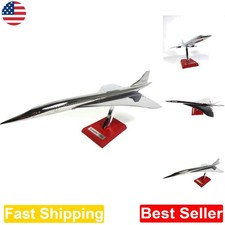 Concorde 1969 Silver Chrome Airplane 1:200 Scale 30cm Supersonic Jet Model picture