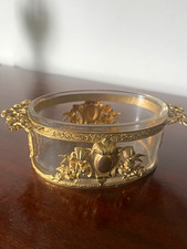 Vintage 19th century French Dore bronze and crystal jardiniere . picture