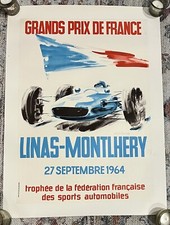Poster 1964 Grand Prix de France Linas Montlhery 27 Sep. race FFFSA original picture