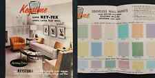 1964 vintage KEYSTONE super key-tex PAINT SAMPLE BROCHURE vinyl latex flat picture