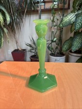 Rare Fenton Jadeite Glass Candle Stick Holder 8 3/4” Excellent picture