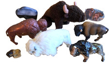 7 pc BISON Collection_Asst Sizes/Materials_includes  Sacred White Bison_Buffalo picture