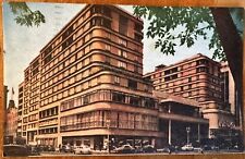 Hotel Del Prado Mexico City Street View Postcard, old cars, Street view, 1951 picture