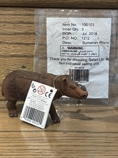 Sumatran rhinoceros by Safari Ltd retired figure 100103 NEW Rhino Animal picture