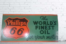 Philips 66 Porcelain Enamel Heavy Metal Sign 48 x 18 Inches Single Side picture