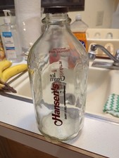 Vintage Hansen's Dairy Half Gallon Milk Bottle With Cap  picture