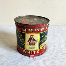 1920s Vintage Rolled White Quaker Oats Advertising Retro Tin Rarest Canada TI703 picture