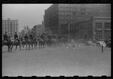Photo:Chicago Illinois Mounted Police 1941 Horse Patrol Street Scene picture