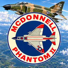 F-4 PHANTOM JET FIGHTER  LARGE  WINDOW DECAL picture