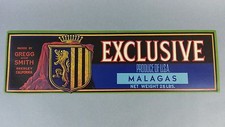 10 Original Vintage Dead Stock Exclusive Gregg & Smith Malagas Fruit Crate Label picture