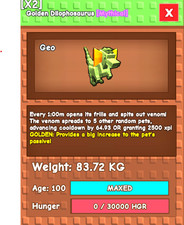 🌱 Grow A Garden 🌱 - GAG - 🔥Roblox - Gold Titanic Huge Dilophosaur 🔥 picture