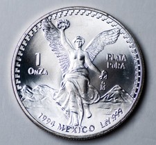 1994-Mo Mexico 1 oz SiIver Libertad Onza BU - .999 picture