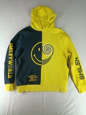 Alton Towers The Smiler x Smiley World Roller Coaster Hoodie Yellow Black Rare picture