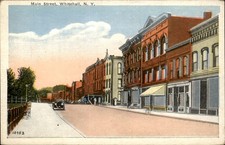 Whitehall NY New York Main Street Old Auto c1900-20s Vintage Postcard picture