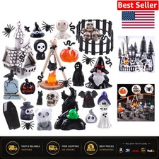 Vivid 54-Piece Halloween Figurine Set - Perfect for Home Decor and DIY Projects picture