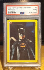 1992 Topps Batman Returns Stickers #1 Batman PSA MINT 9 HOT 🔥  picture