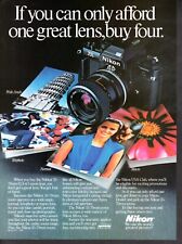 Vintage advertising print ad Camera Nikon Nikkor 35-70mm f3.3-4 zoom 1985 ad picture
