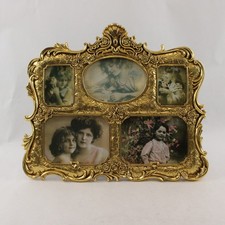 Vintage-Style Baroque Gold-Tone Rose Picture Frame 11x13 New picture