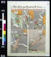 Chicago Sunday Tribune Kin-der-Kids Comic Strip 1906 Balloon Steeple Crash picture