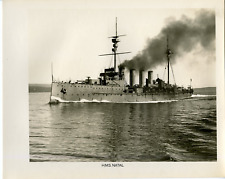 British Royal Navy, Ship H.M.S. Natal Vintage Silver Print. Vintage ship. Navir picture