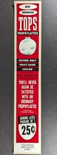 Vintage 1970s Tops Prophylactics Condom Machine 3x16 Sticker Decal picture