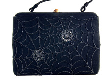 vtg 1950's Soure Bag Halloween Spider Web Purse New York NYC L@@K picture