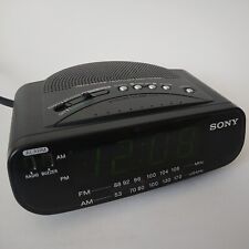 Sony Dream Machine ICF-C212 Black Alarm Clock-AM/FM-Corded/BattBkup-Tested Works picture