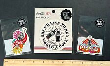 FS: Rare Japan Sticker Lot 3  1971  Coca-cola Collection Buy the World a Coke picture