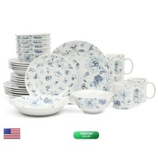 Martha Stewart Empress Bouquet 30 Piece Decorated - Blue Floral 138563.30R picture