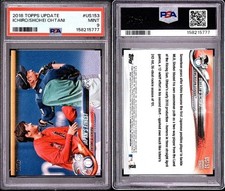 2018 Topps Updatre Ichiro Shohei Ohtani US153 Rare RC PSA 9 picture